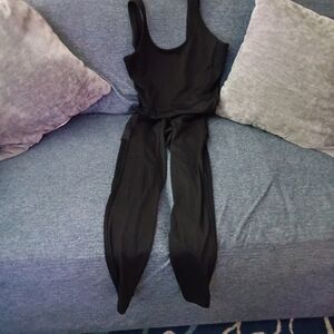 Women's Northface Dune Sky Athletic Jumpsuit Large Black